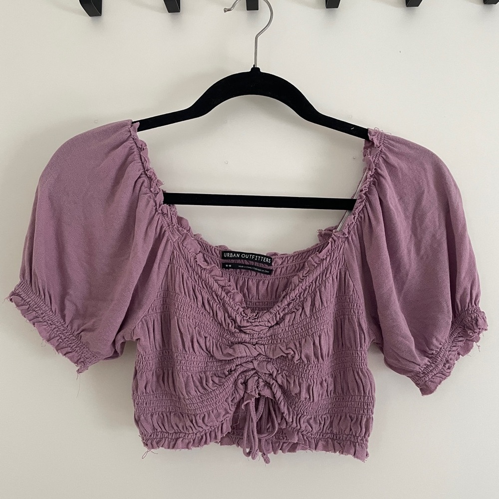 Urban Outfitters Lavender Ruched Blouse